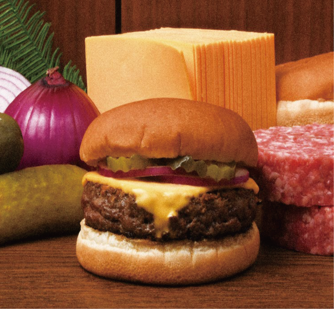 Onestar cheeseburger with fresh ingredients