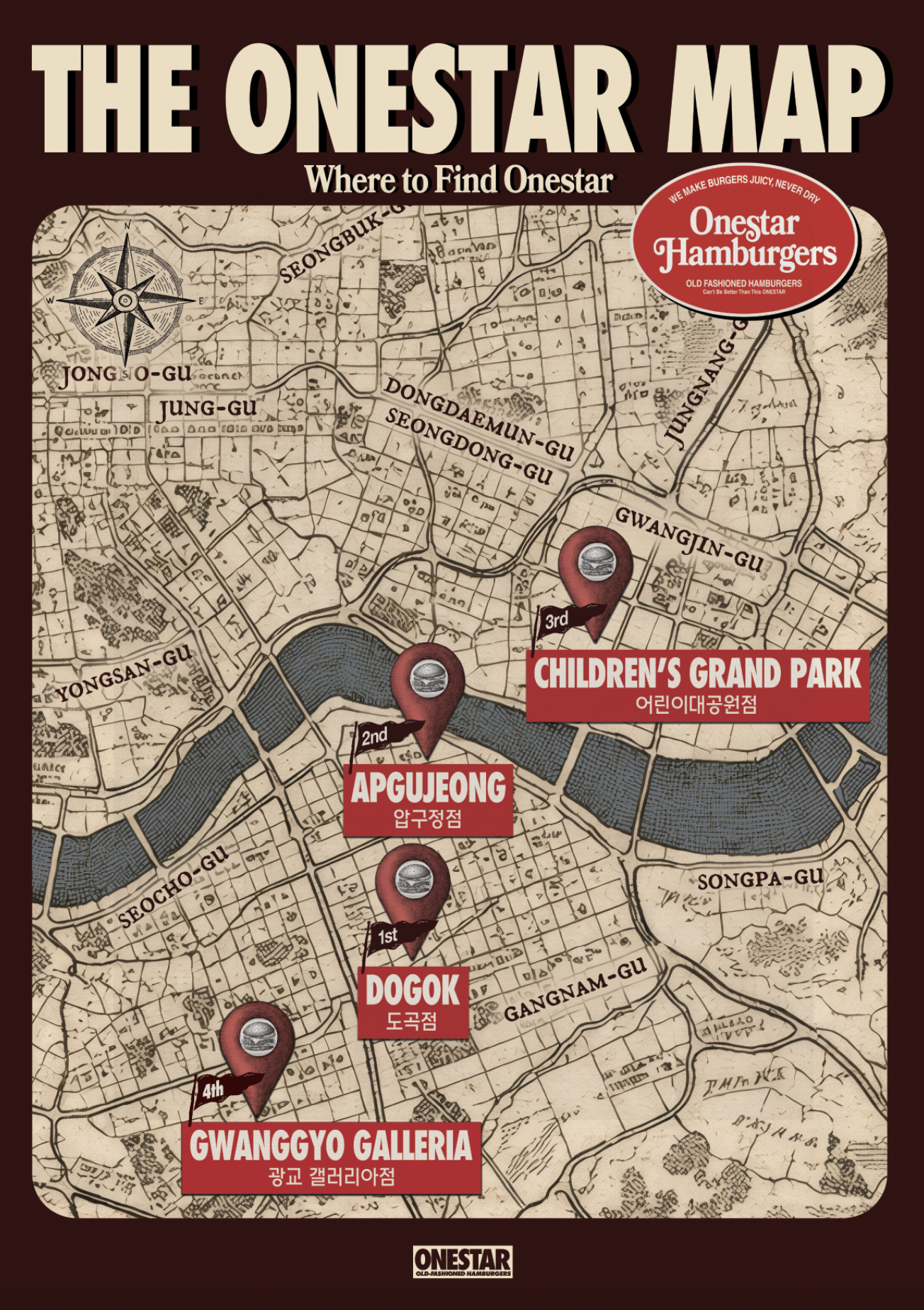 Map of Onestar locations